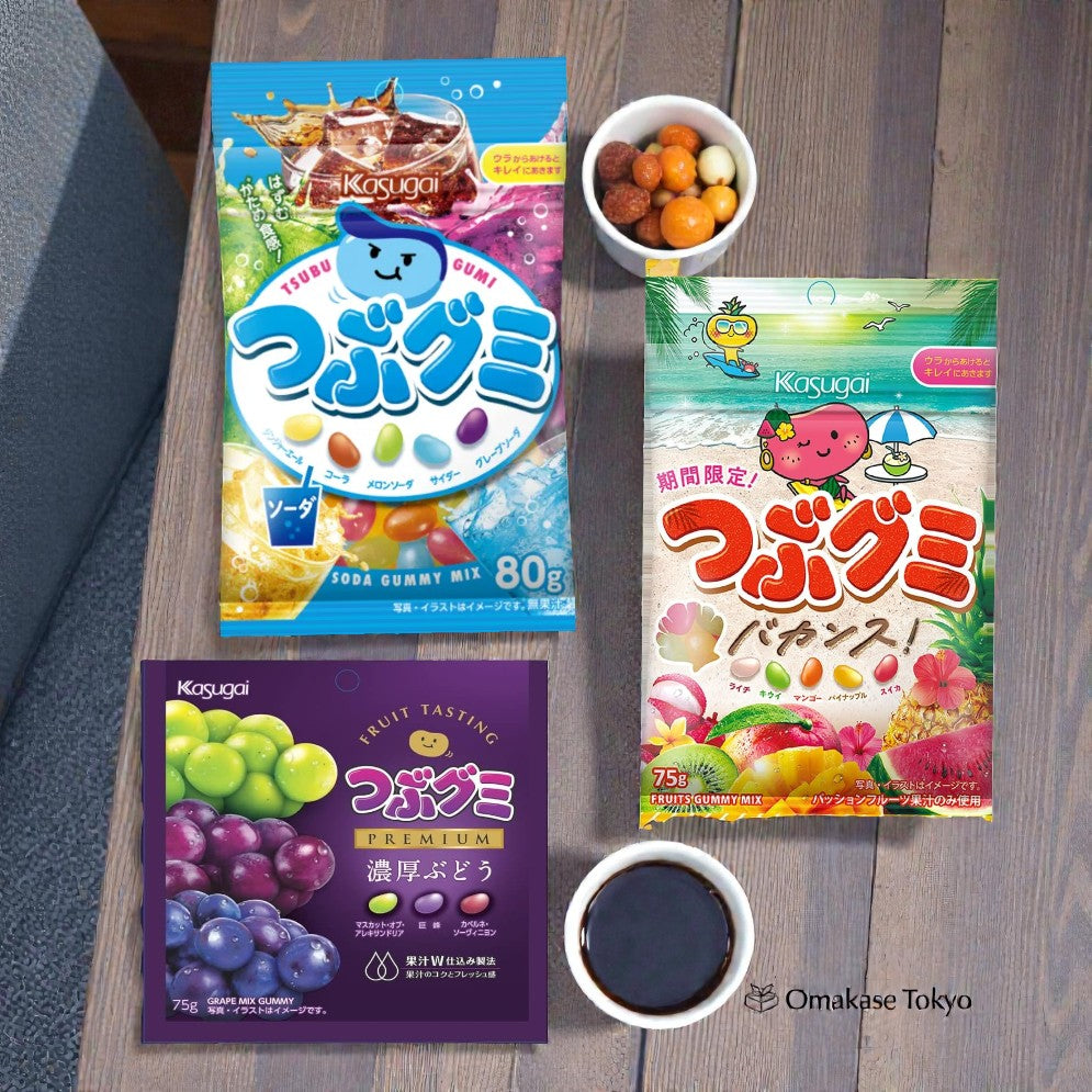 Tsubu Gummy Premium Assorted 3 Pack set