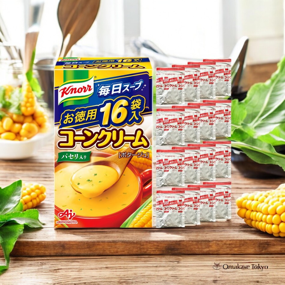 Knorr Corn Cream Daily Soup Instant Vegetable Soup with parsley 16pack
