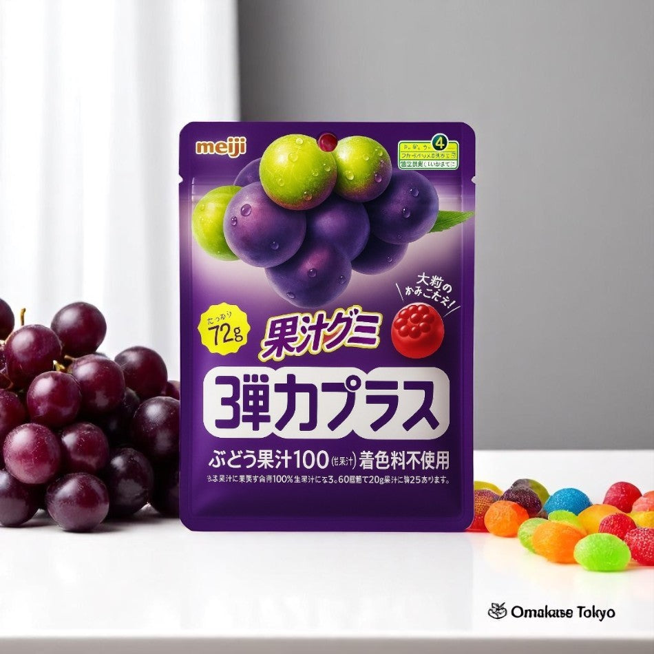 Meiji Juice Gummy Elastic Plus Grape
