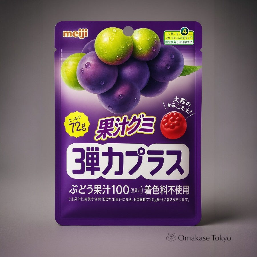 Meiji Juice Gummy Elastic Plus Grape