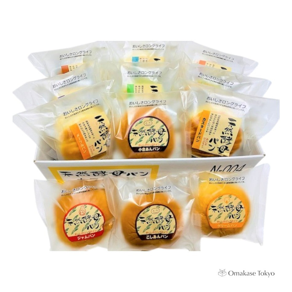 Natural Yeast Shokusai-kan Long-Life Japanese Sweet Bread Assortment 12pack
