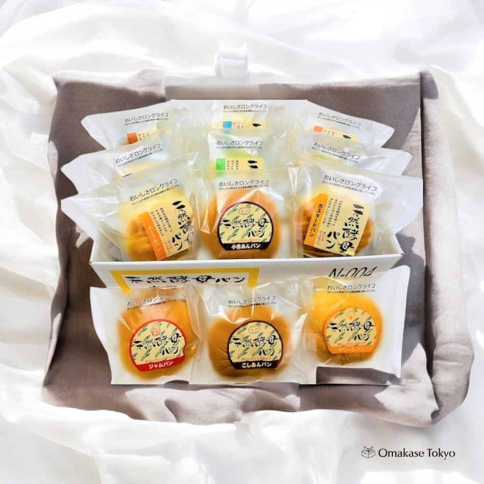 Natural Yeast Shokusai-kan Long-Life Japanese Sweet Bread Assortment 12pack