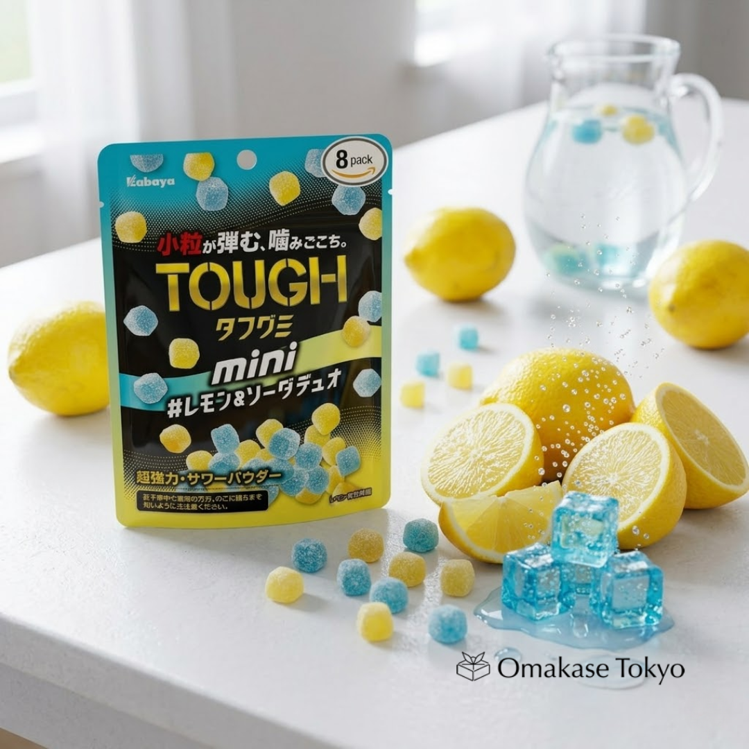 Kabaya Tough Gummy Mini Lemon & Soda Duo 80g x 8 Packs – Omakase Tokyo