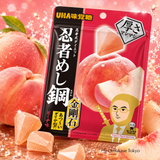 UHA Ninja Meishi Steel Kongoite Peach Gummy Candy, 45 g × 10 Bags