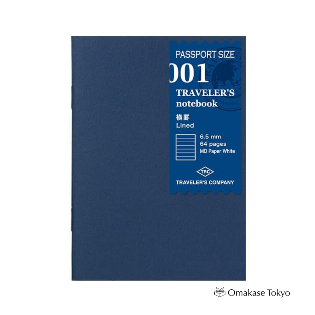Traveler’s Notebook Passport Size Ruled Refill, Bundle of 3