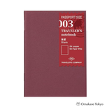 Traveler’s Notebook Passport Size 14370006 Ruled Refill, Bundle of 3