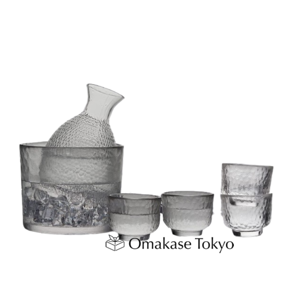 Heat-Resistant Glass Sake Set for Hot and Cold Sake 6 Pieces
