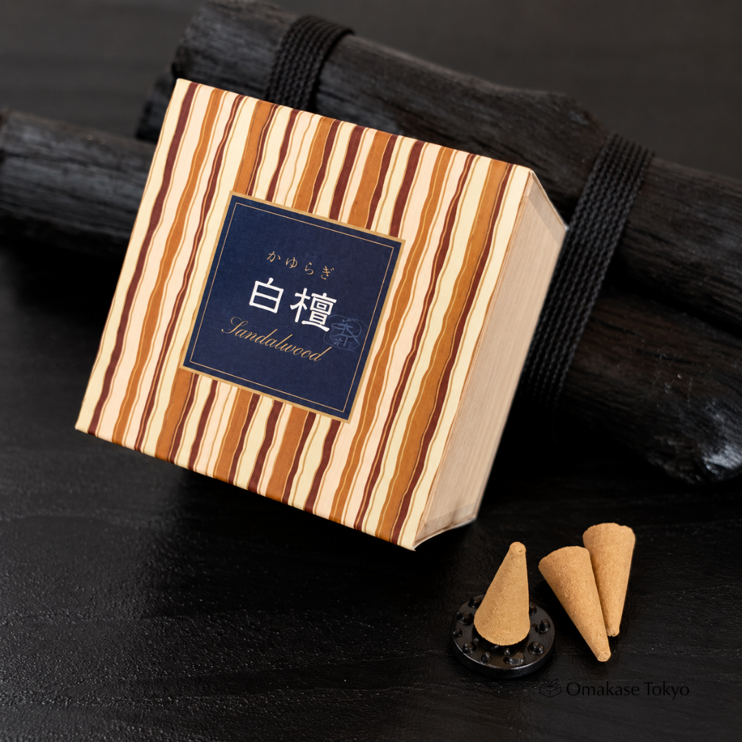Nippon Kodo Kayuragi Sandalwood Cone Incense, 12 Cones x 3 Boxes