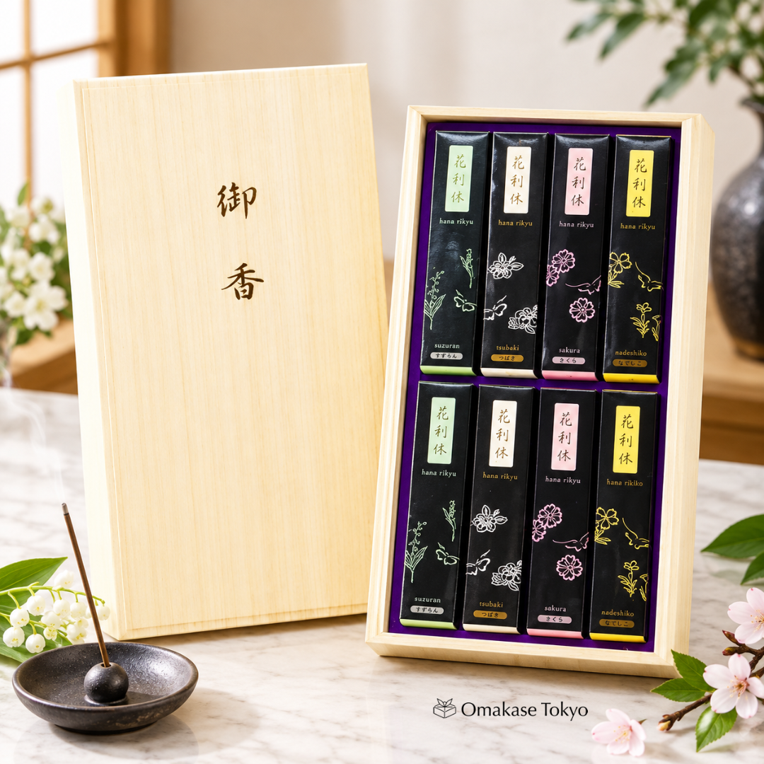Eirakuya Hanarikyu 4-Scent Low-Smoke Incense Gift Set