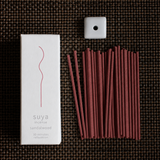 SUYA Sandalwood Incense – 30 Sticks with Ceramic Incense Holder