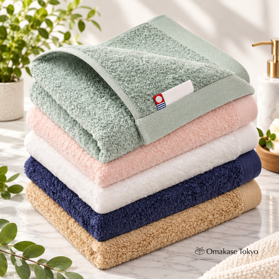 Japanese Exfoliating Towel – Imabari Nico Face Towels Set of 5