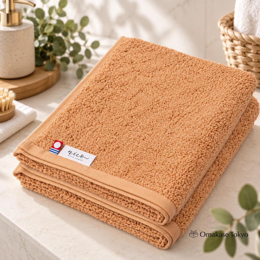 Japanese Exfoliating Towel – nico Imabari Hair Drying Towel Set of 2, Made in Japan