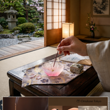 Cherry Blossom Glass Incense Holder Set – Gradient Pink
