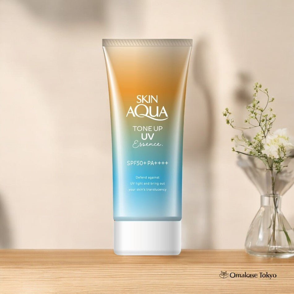 Rohto Skin Aqua Tone Up UV Essence Sunscreen, Latte Beige
