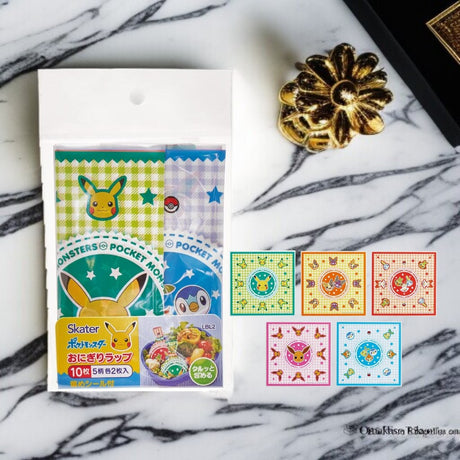 Skater Pokémon Rice Ball Wrap, 10 pièces