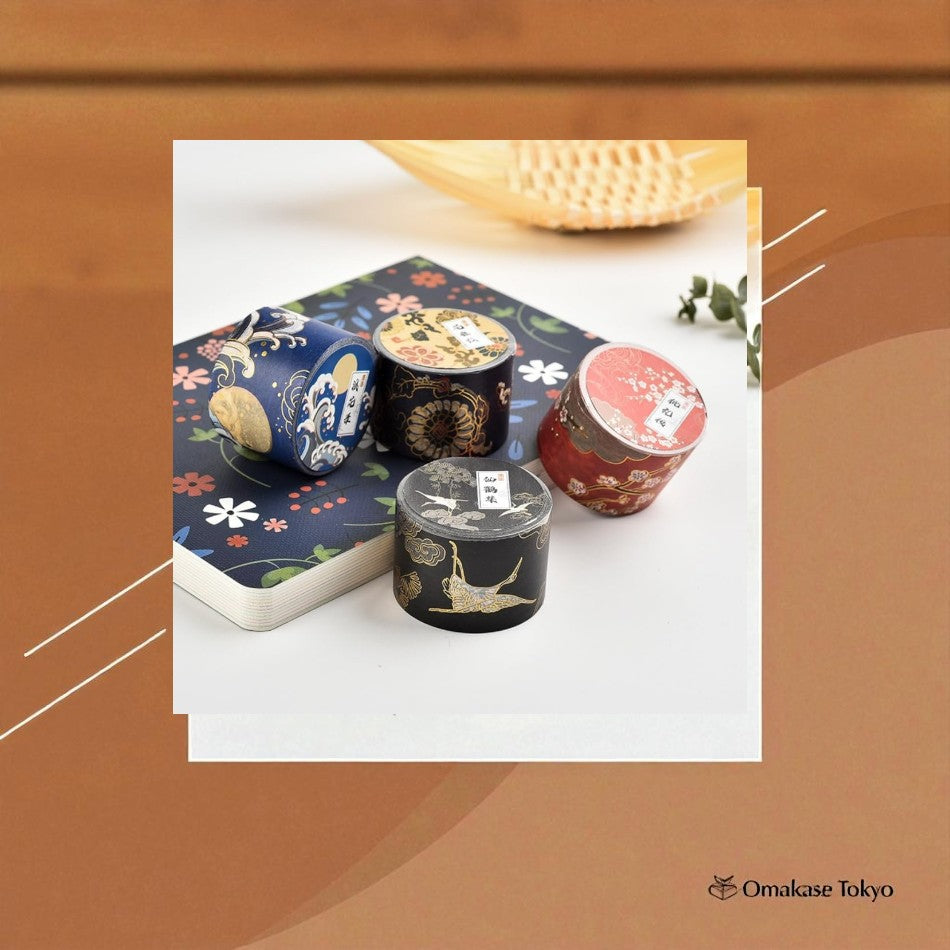 Skrnoai Masking Tape Set Ukiyo-e Japanese Style