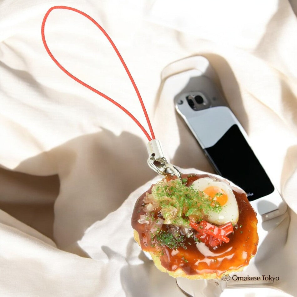 Food Sample Mobile Strap Okonomiyaki