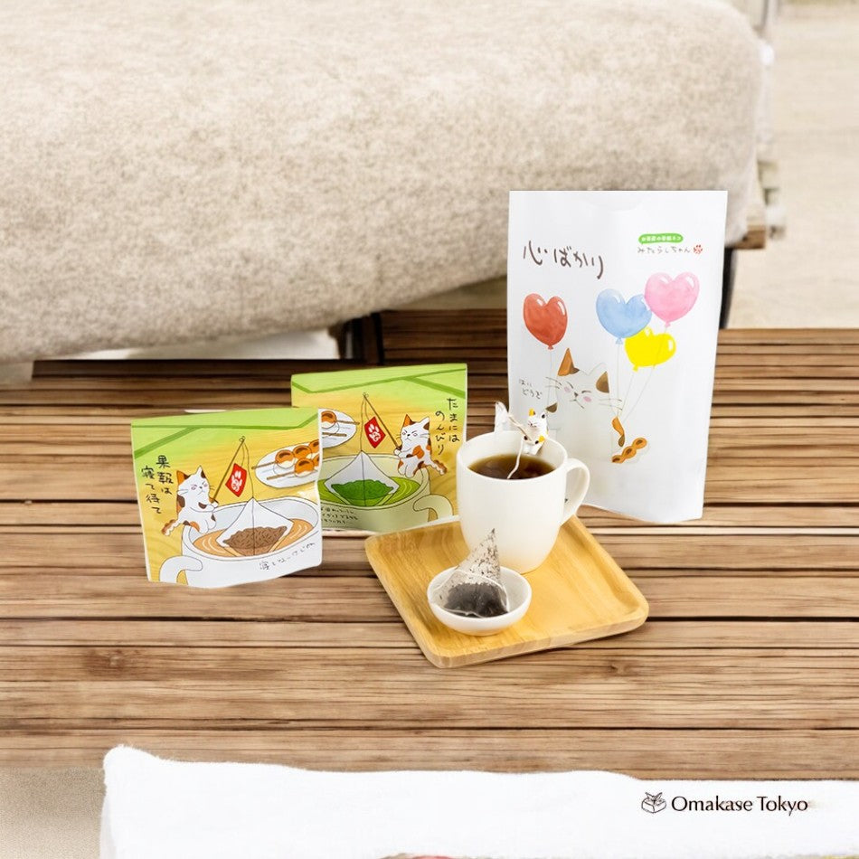 Arahataen Cat-Themed Gift Set: Tea for Cat Lovers