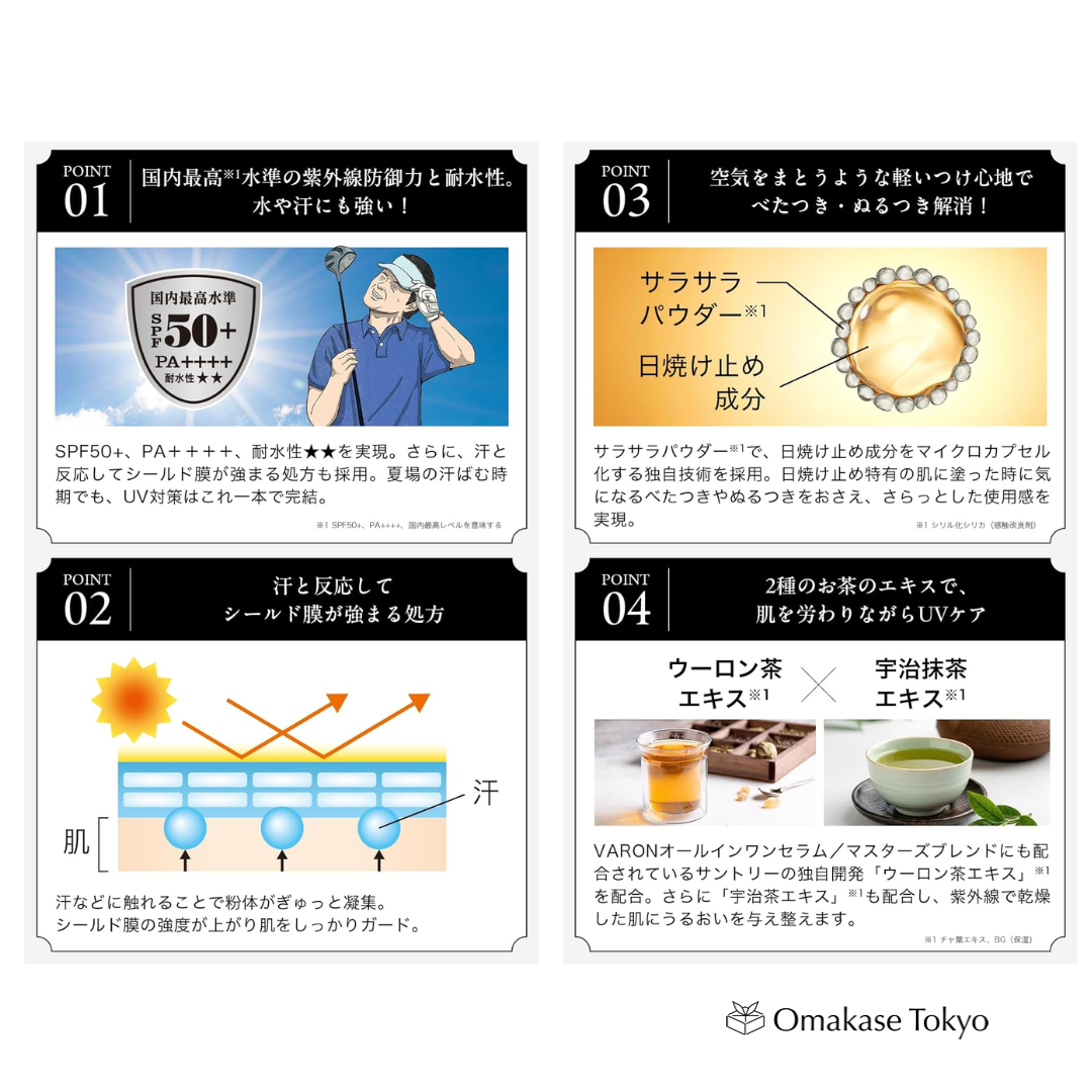 Suntory VARON UV Air Protector SPF50+, 1.8 oz / 50 g