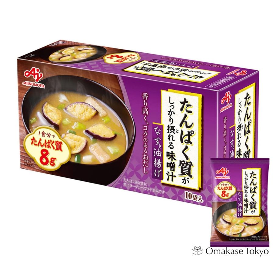 Ajinomoto Miso Soup with Protein Eggplant and Tofu 10pieces