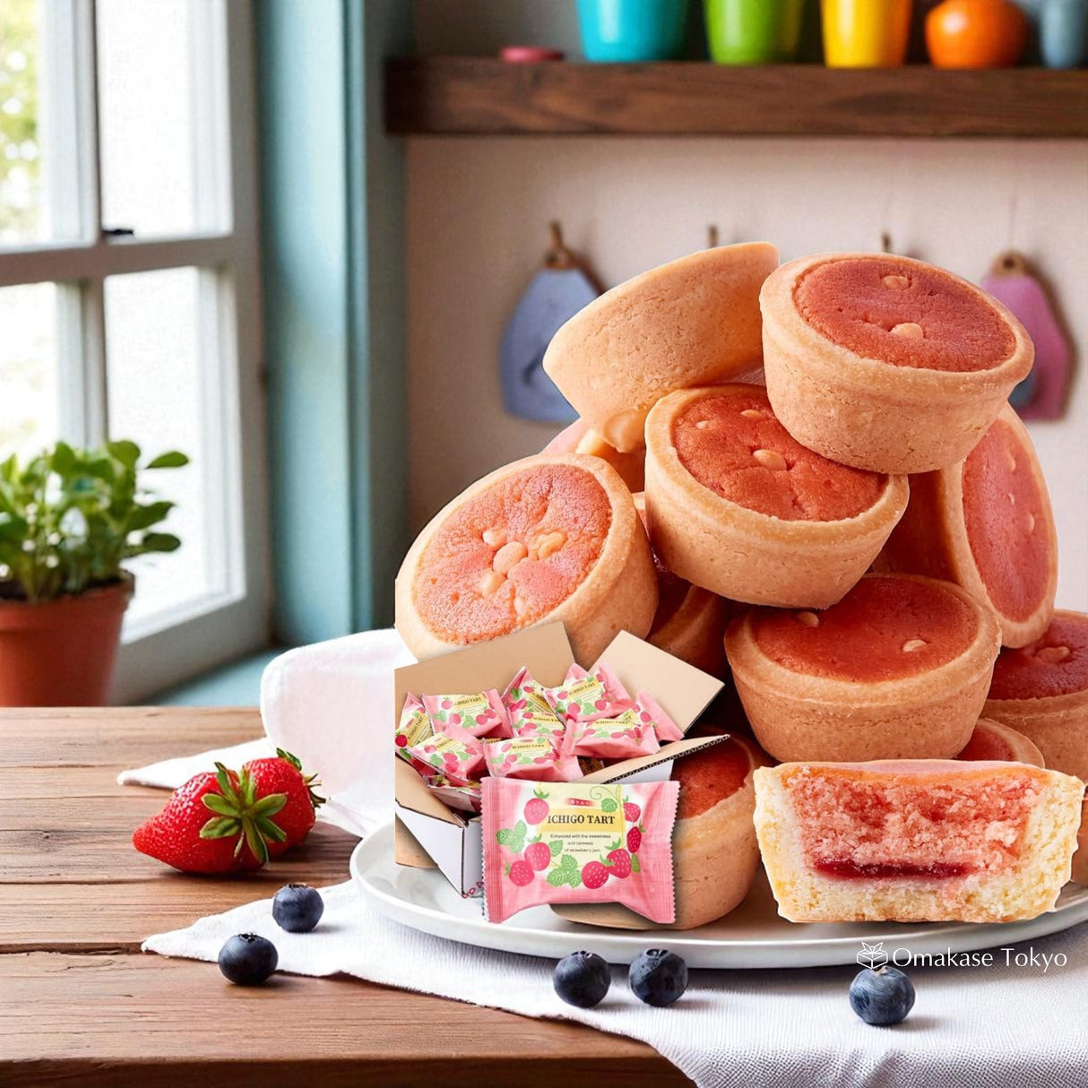 Tennen Seikatsu One Bite Tochiotome Strawberry Tart 22pc