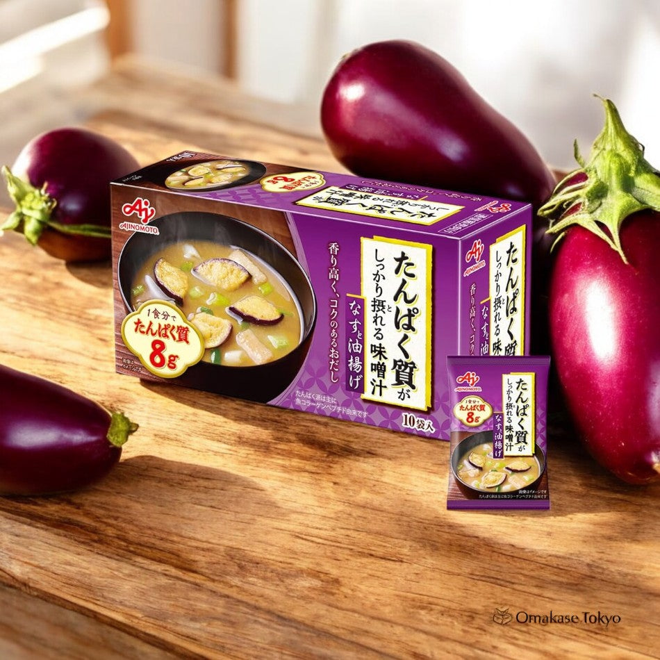 Ajinomoto Miso Soup with Protein Eggplant and Tofu 10pieces