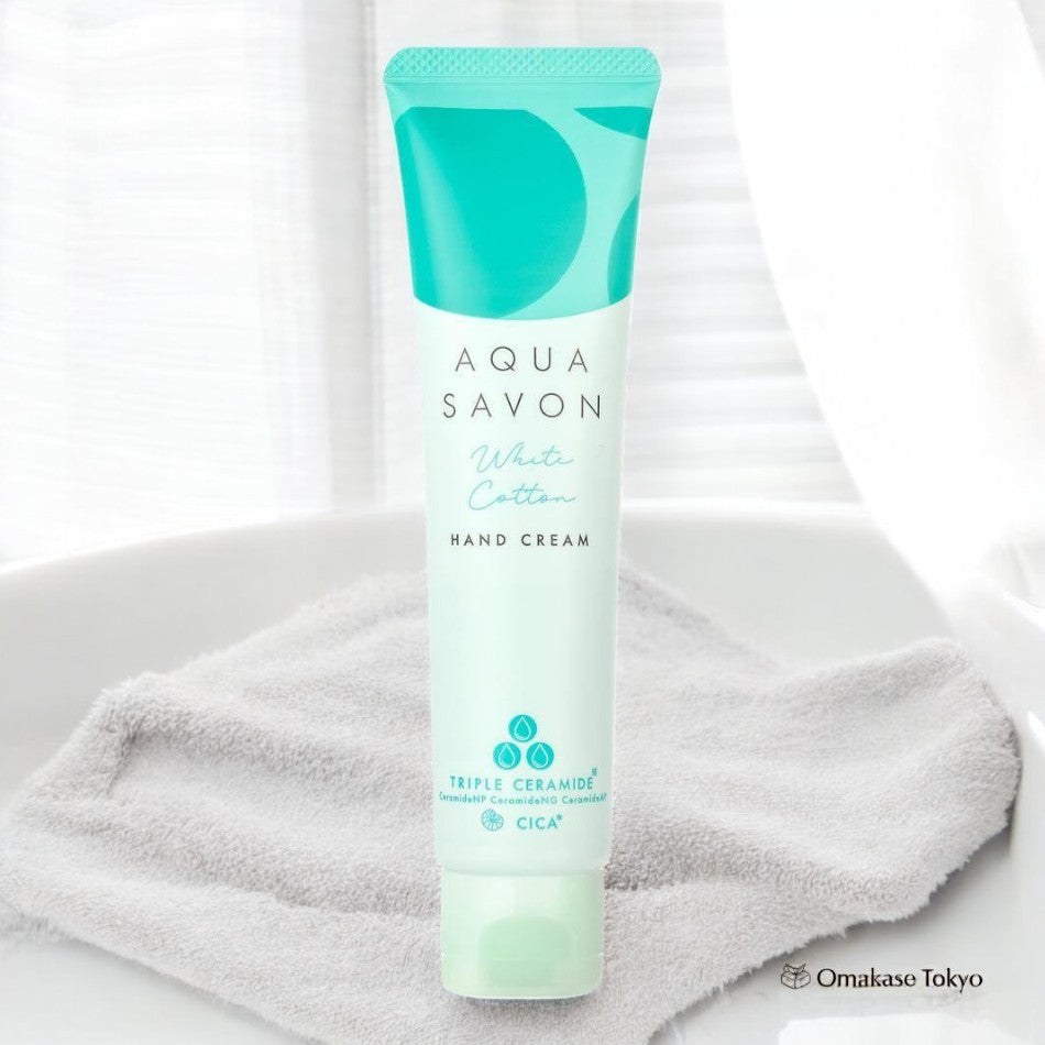 Aqua Savon Moisturizing Cica Hand Cream White Cotton Fragrance 45g