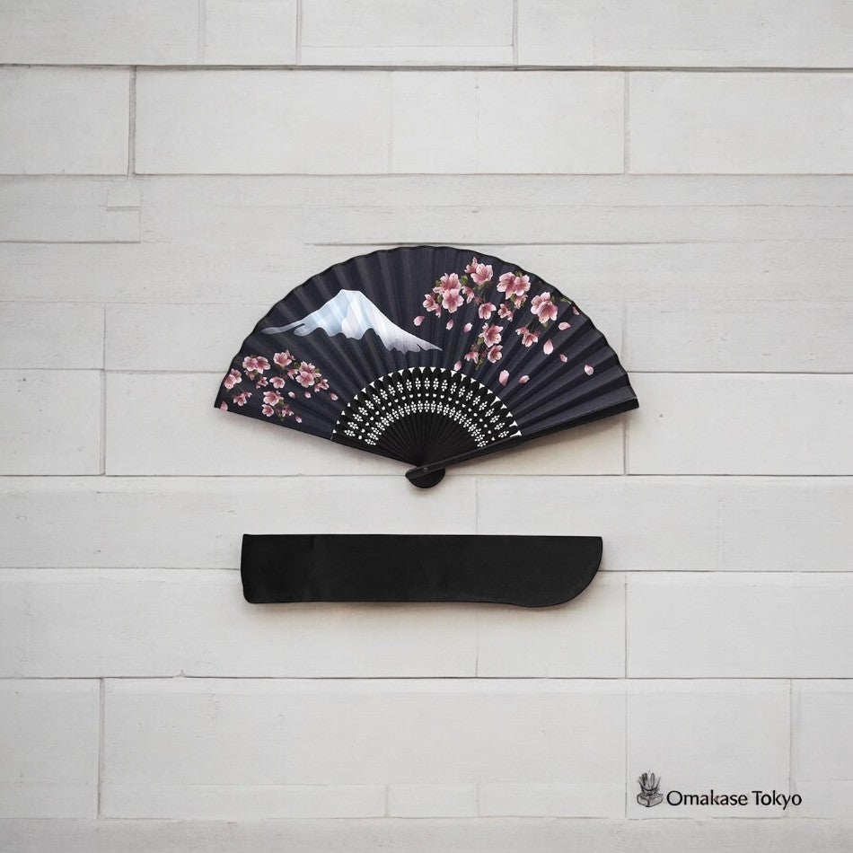 YINKE Bamboo Rib Silk Hand Fan