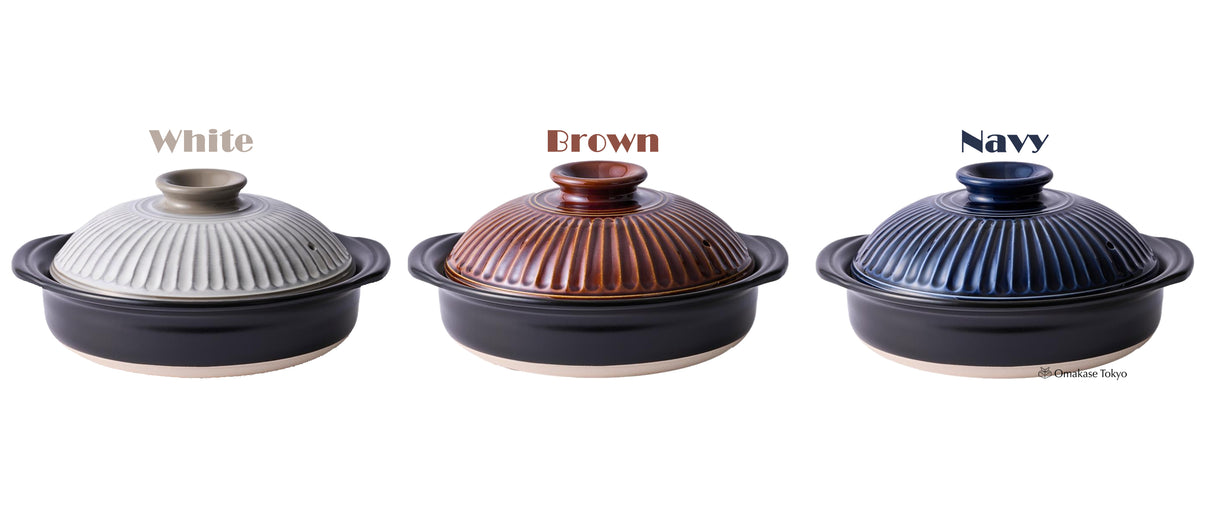 Ginpo Kikka Banko Donabe Japanese Clay Pot 3 Variants