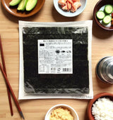 Bulk Roasted Nori Seaweed halfcut 100 Sheets for Onigiri & Sushi & Hand Rolls