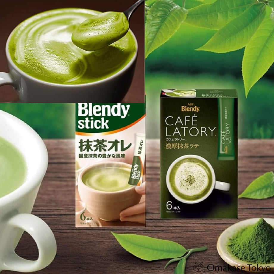 Blendy Cafe Latory Matcha Latte Powder – 6 Sticks – Omakase Tokyo