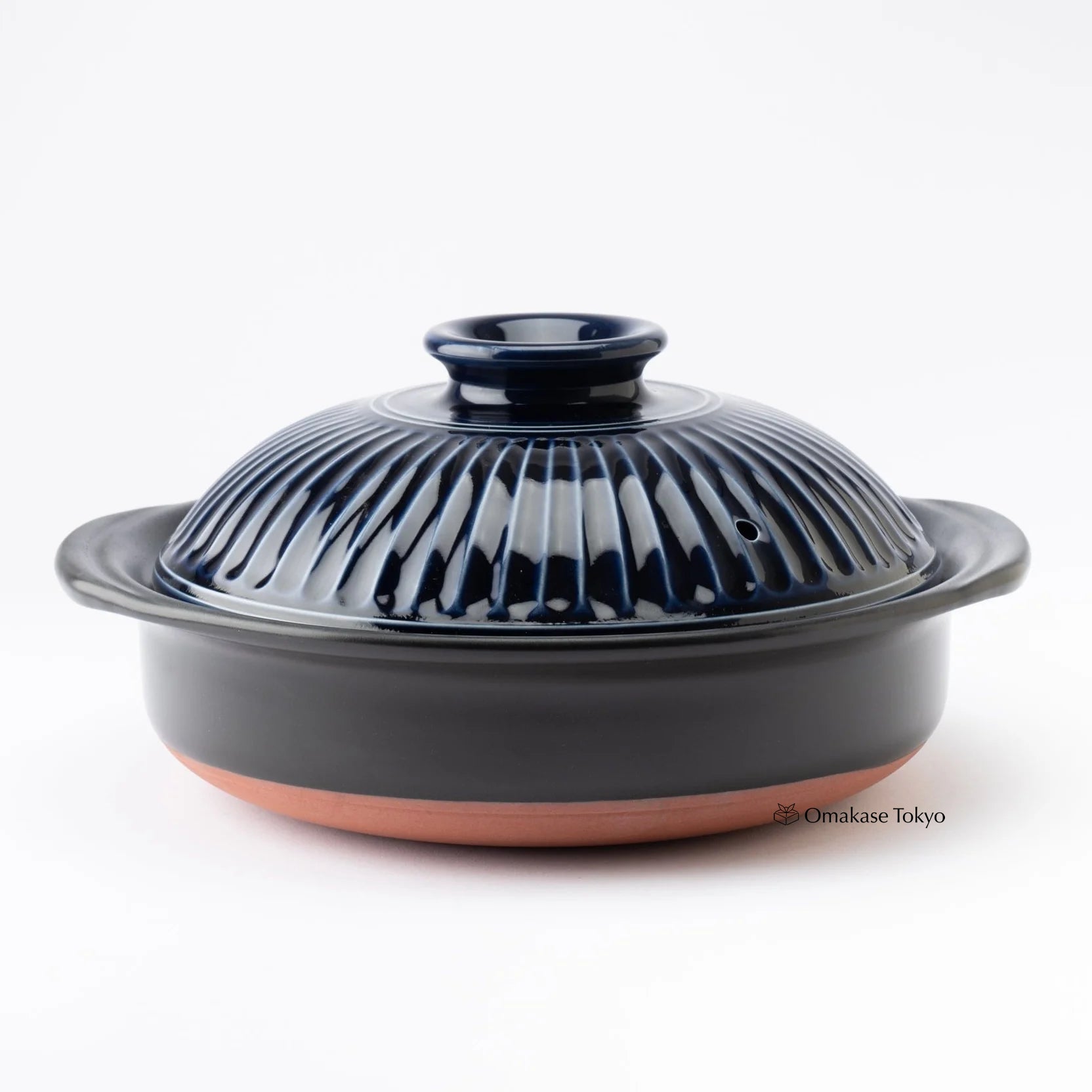 Japanse keramische zwarte braadpan klei pot met deksel
