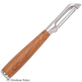 Kitchen 304 I-Shape Stainless Steel Wooden Handle Peeler Vegetable Fruit