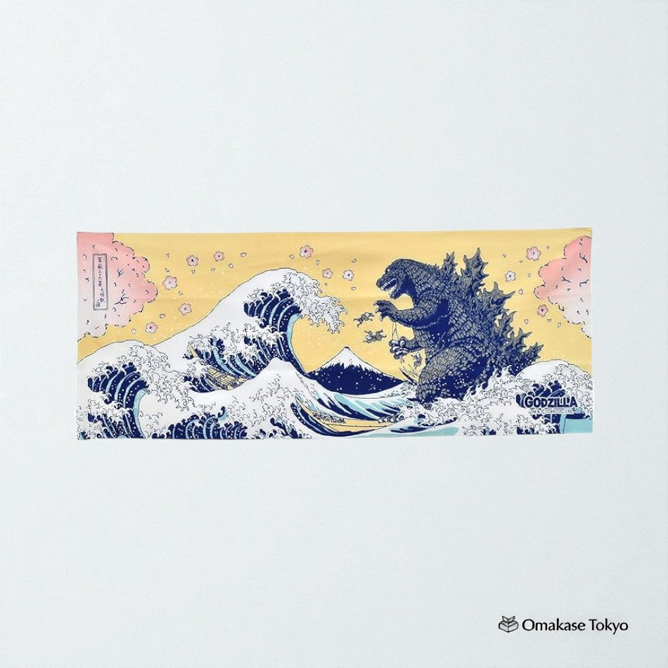 Forkart Godzilla Print Tenugui – Fugaku Cherry Blossom