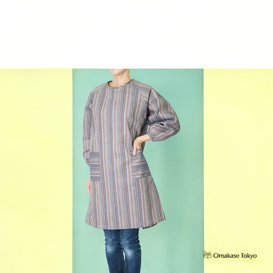 Shijira-ori Long Kappogi (Japanese Apron)