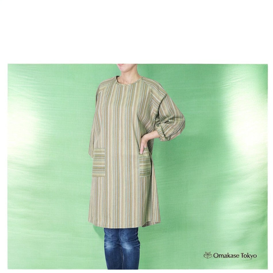 Shijira-ori Long Kappogi (Japanese Apron)