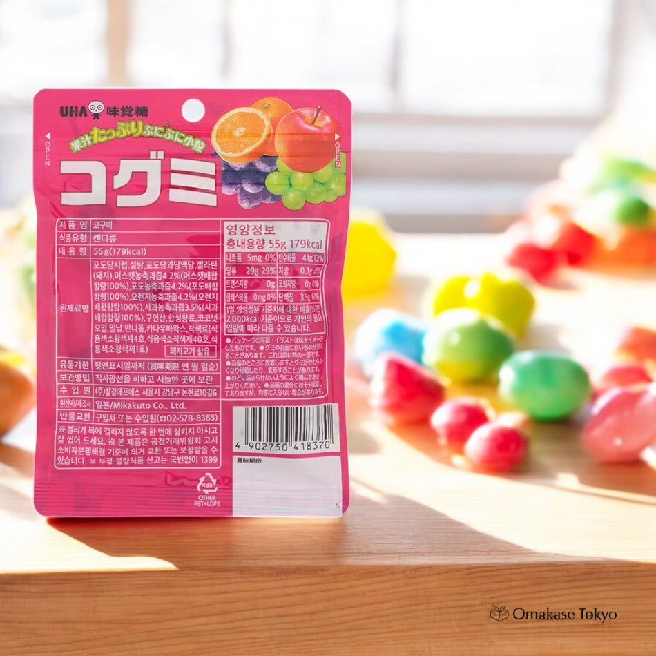 UHA Mikakuto Kogumi Fruit Juice Gummy Assortment 85g – Omakase Tokyo