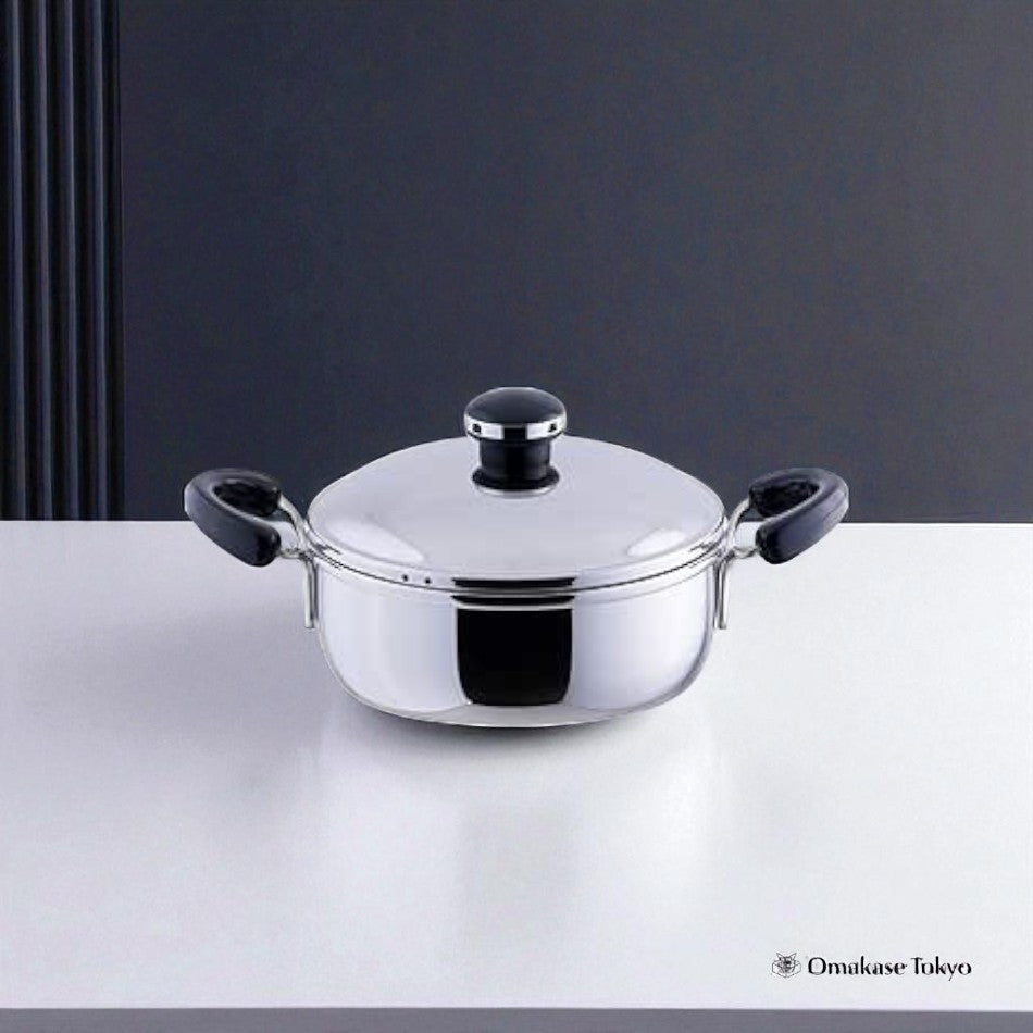 Jutoku Silver Two-Handled Pot (OJ-31) 14cm