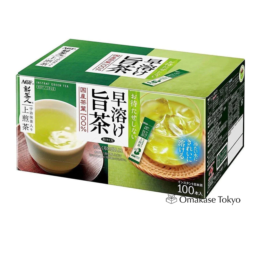 AGF Shin-Chajin Uji Matcha with Sencha Green Tea Powder 100 Sticks