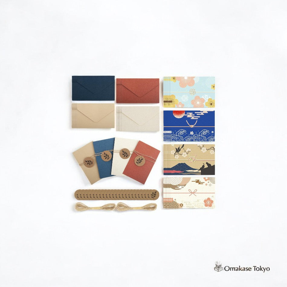 TEMLUM Mini Message Card Set – Japanese Style Pattern