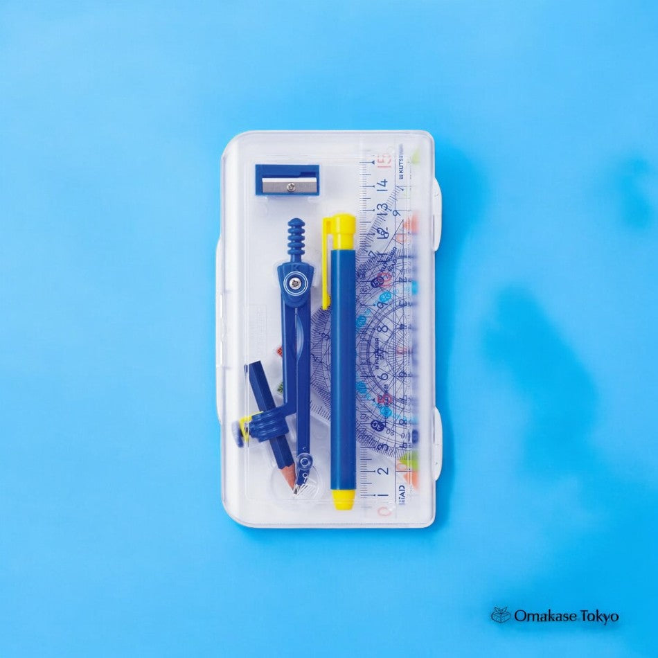 Kutsuwa STAD Math Ruler Set with Compass – Omakase Tokyo