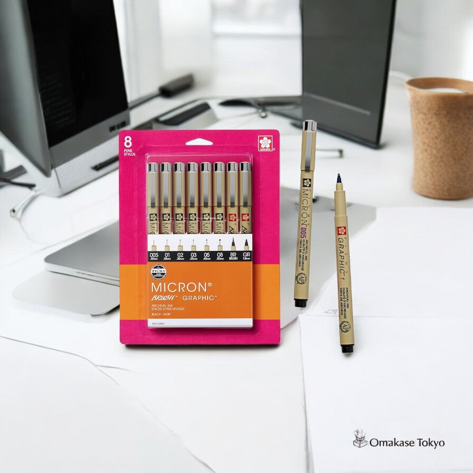 Sakura Pigma Micron 8 件套