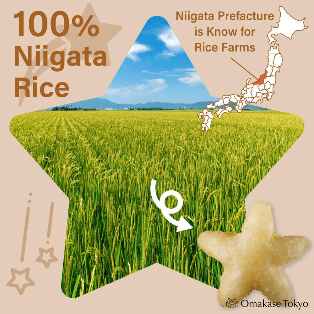 Niigata No Hoshi Star Shaped Rice Crackers Sweet Soy Sauce