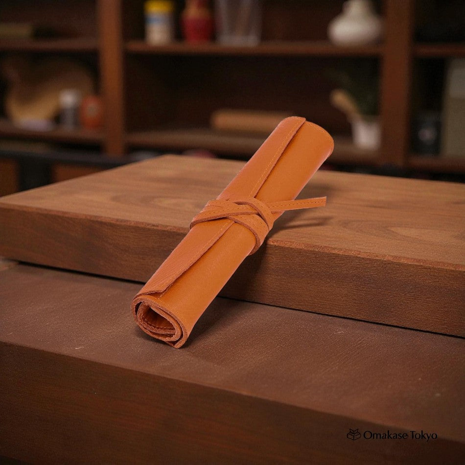 Acacia Style Roll Pen Case – Genuine Leather