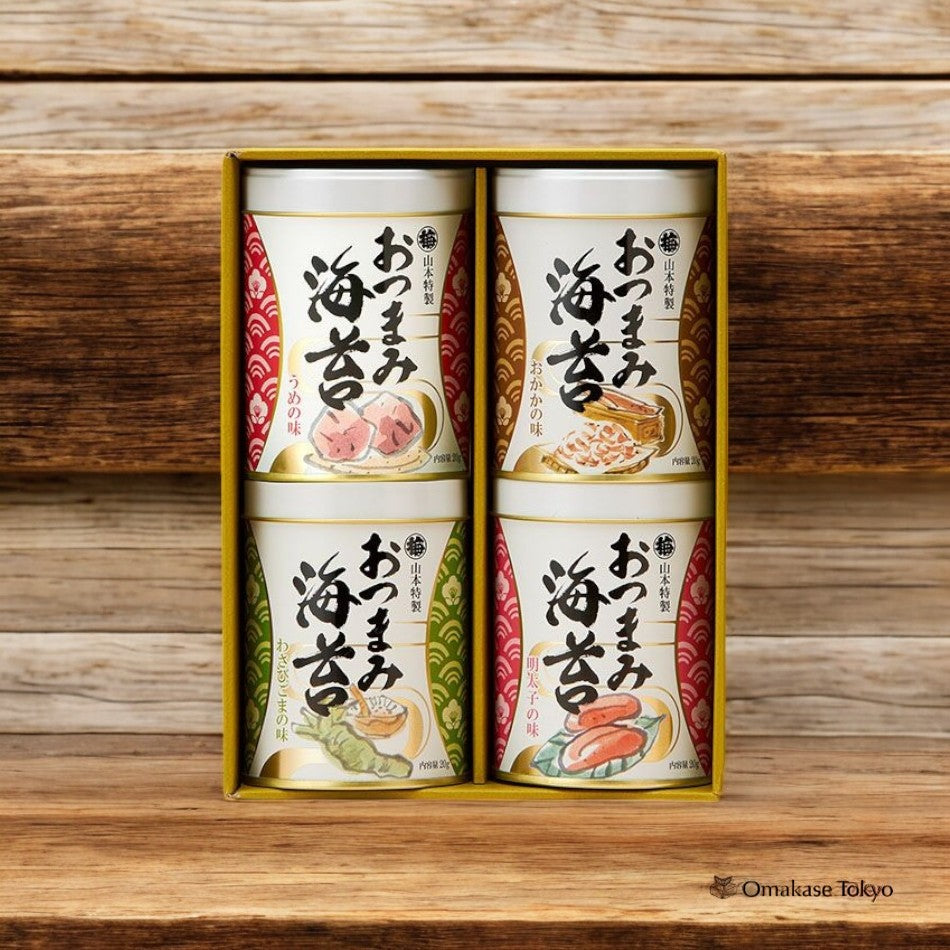 Assorted Snack Nori 4-Can Set