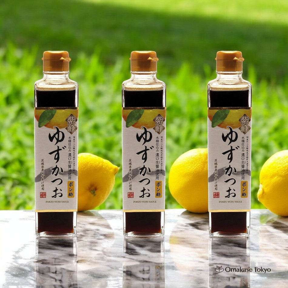 Domaine PonKatsu　3本セット Yuzu Katsuo Premium Ponzu Yuzu Sauce 300ml set of 3 – Omakase Tokyo