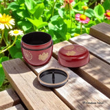 Nakatani Yamanaka Natsume Tea Caddy Red Kodaiji Makie Tea Ceremony Tool