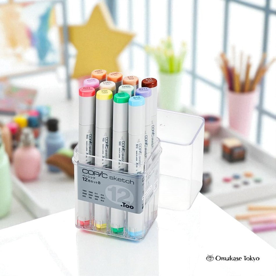 Copic Sketch Basic Set– 12 Colors