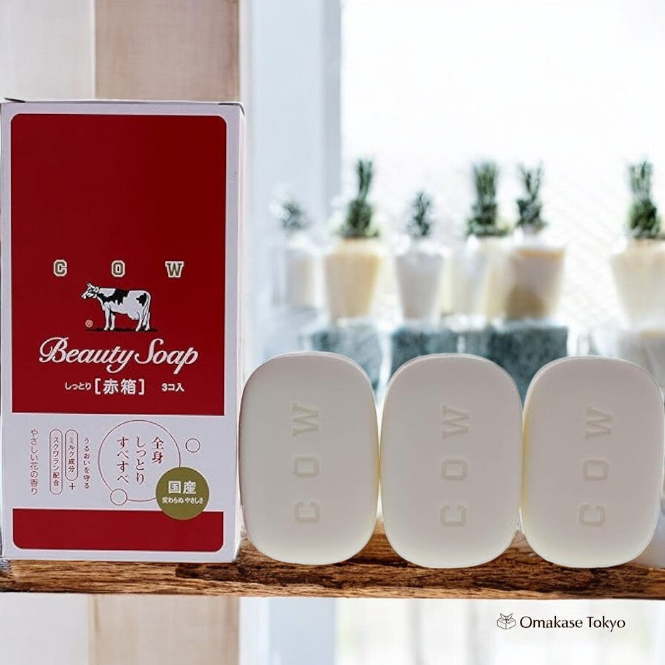 Cow Brand Red Box Soap Akabako (3 Bars)