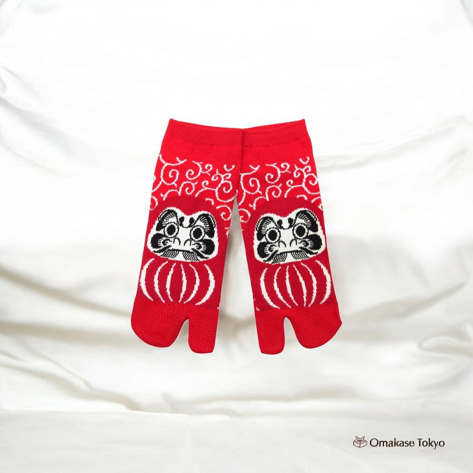 Yoshiwaka Daruma Arabesque Tabi Socks – Red